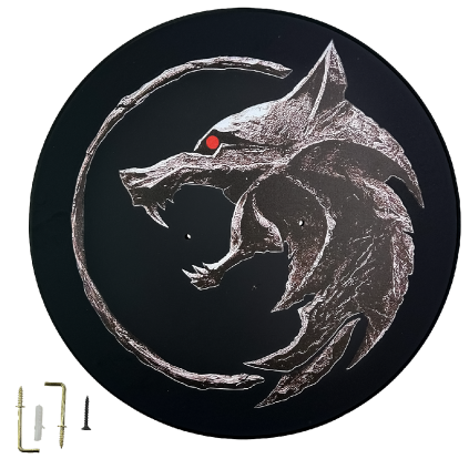 28071 drevena plaketa na zed white wolf the witcher