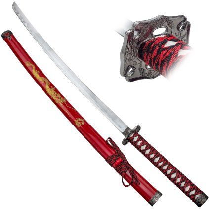 Ocelová katana "RED DRAGON"