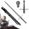 Dlouhý Zaklínačský meč/WITCHER - ocelový "SWORD ON HUMANS" s pevnou pochvou a popruhem!