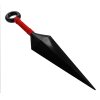 Naruto vrhací nůž "NARUTO KUNAI" plast, červený
