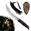 Ocelová dýka "ARAGORN'S HUNTING KNIFE" s plaketou - Pán Prstenů