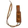 Jednoduchý kožený závěs na dýku/meč "BROWN SHEATH"