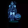 3D akrylová stolní lampička "THE MANDALORIAN" - STAR WARS