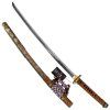 Ostrá katana "KURO NAMI HACHIMAN" se stojánkem