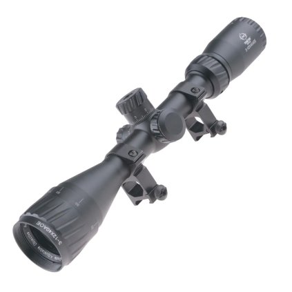 24424 optika 3 12x40 aoe s podsvetlenym krizem zelena cervena modra theta optics