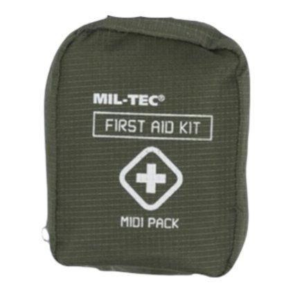 10051 lekarnicka first aid kit midi pack vcetne obsahu 120 x 90 x 50mm oliva mil tec