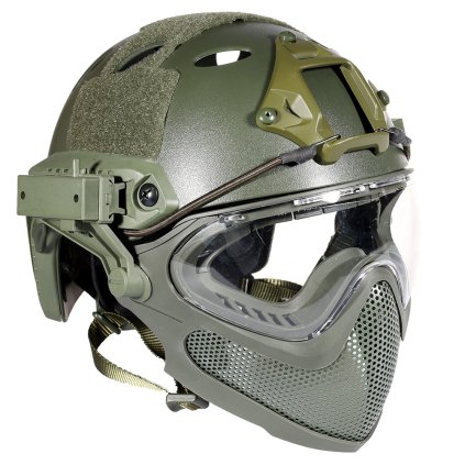 Helma a maska B-Typ Piloteer Oliva - Guerilla Tactical (Velikost M)