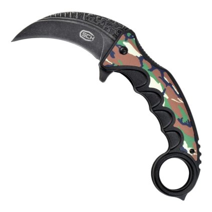sck spring assisted karambit folding knife cw h36