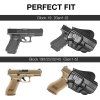 G&F OWB pouzdro Glock Compact (19 / 23 / 32), pro praváky – Černá