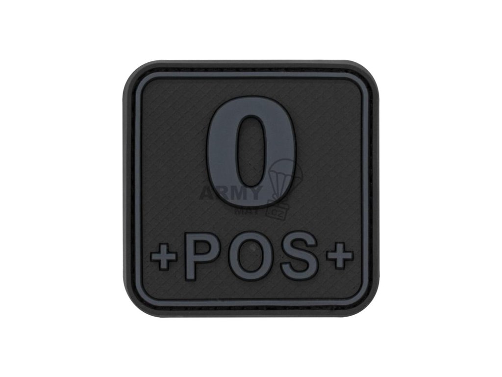 Bloodtype Square Rubber Patch 0 Pos