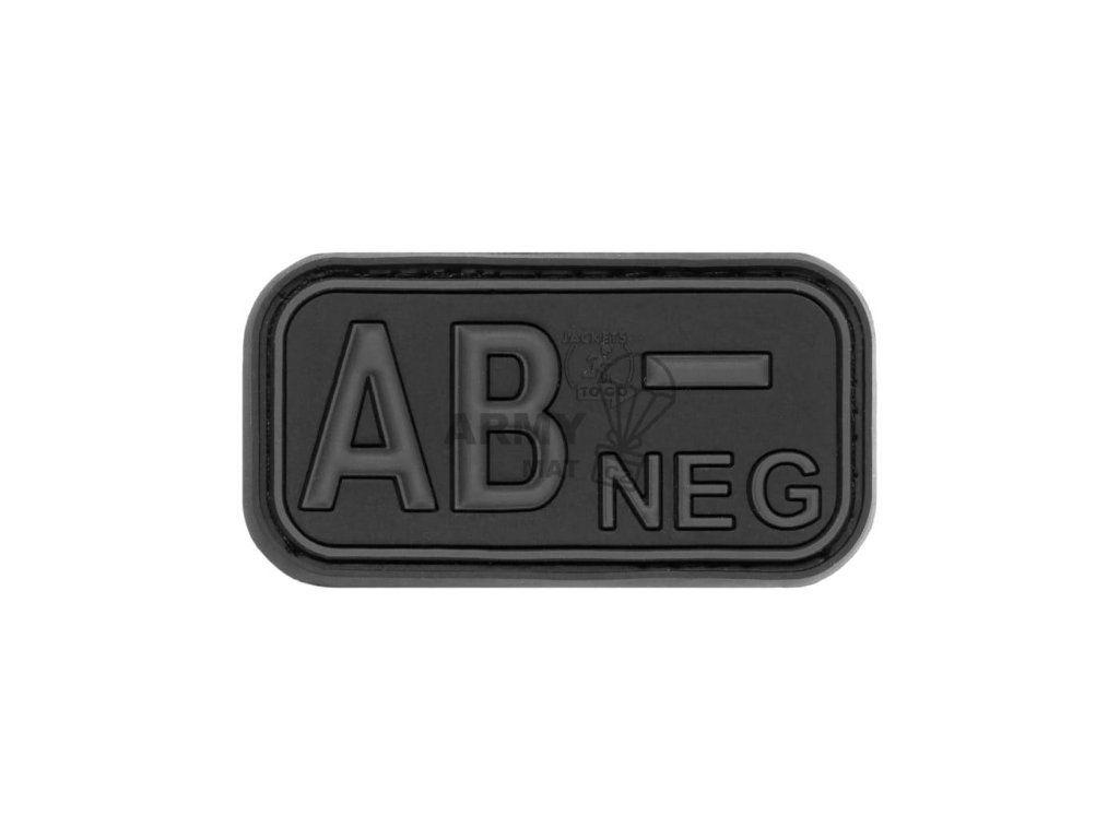 Bloodtype Rubber Patch AB Neg (Barva Blackmedic)