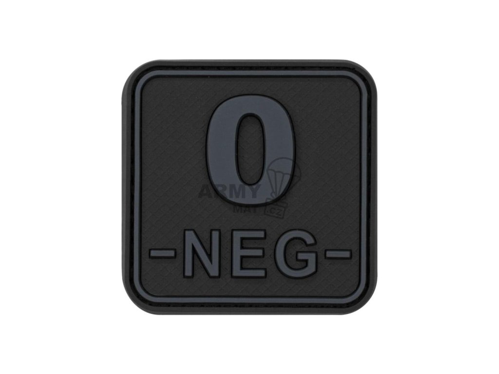 Bloodtype Square Rubber Patch 0 Neg