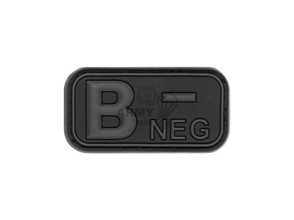 Bloodtype Rubber Patch B Neg (Barva Blackops)