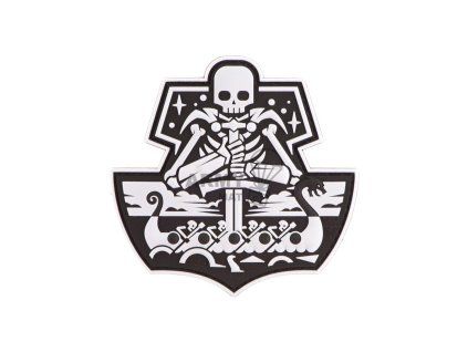 Ghost Ship Skull Rubber Patch (Barva White)