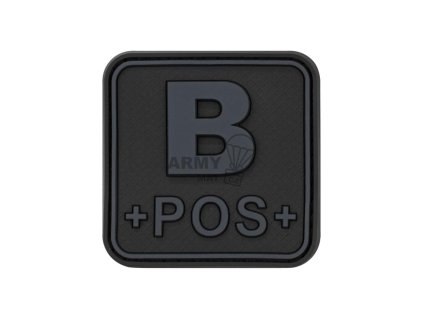 Bloodtype Square Rubber Patch B Pos