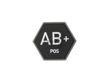 Bloodgroup Hexagon Rubber Patch AB Pos (Barva SWAT)