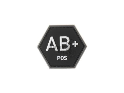 Bloodgroup Hexagon Rubber Patch AB Pos