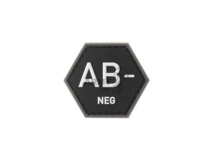 Bloodgroup Hexagon Rubber Patch AB Neg (Barva SWAT)