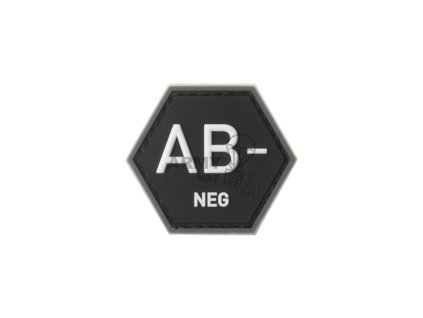 Bloodgroup Hexagon Rubber Patch AB Neg