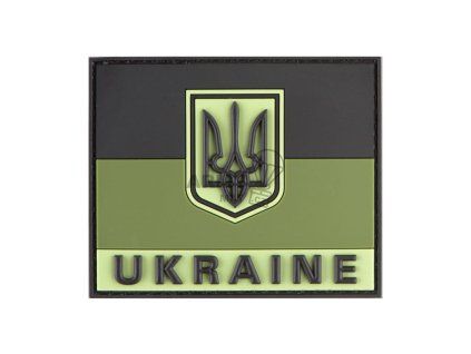 Ukraine Flag Rubber Patch (Barva Forest)