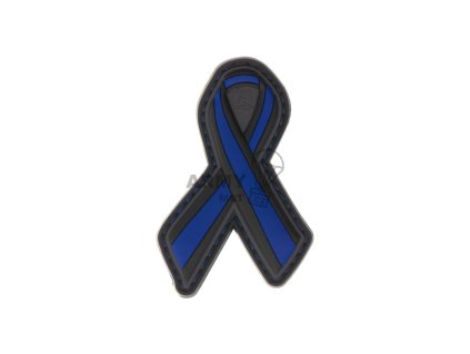 Thin Blue Line Ribbon Rubber Patch