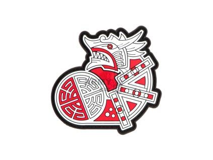 Viking Dragon Ship Head Rubber Patch (Barva Multicolor)