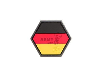 German Flag Hexagon Rubber Patch (Barva Multicolor)