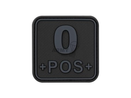 Bloodtype Square Rubber Patch 0 Pos