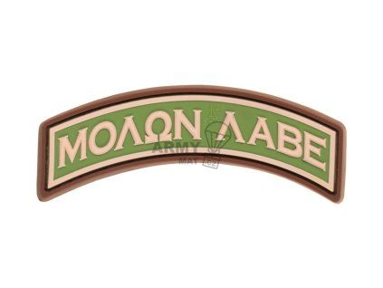 Molon Labe Tab Rubber Patch (Barva Green)
