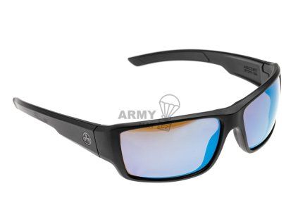 58436 7 ascent polarized black frame bronze lens blue mirror