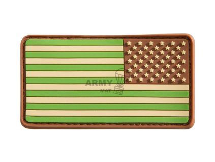 US Flag Rubber Patch Reversed (Barva Green)