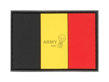 Belgium Flag Rubber Patch (Barva Multicolor)