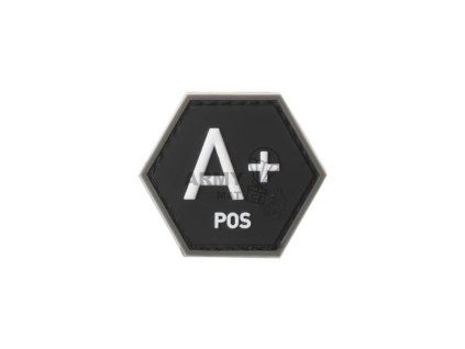 Bloodgroup Hexagon Rubber Patch A Pos (Barva SWAT)