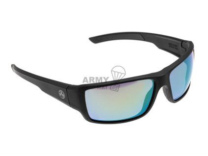 Ascent - Polarized - Black Frame / High Contrast Violet Lens / Green Mirror