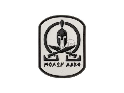 Molon Labe Rubber Patch (Barva White)