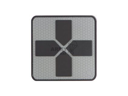 Big Red Cross Medic Rubber Patch (Barva Grey)
