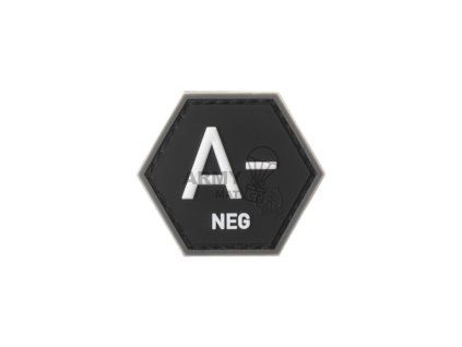 Bloodgroup Hexagon Rubber Patch A Neg (Barva SWAT)