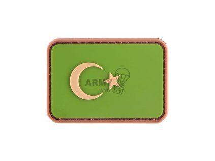 Turkey Flag Rubber Patch (Barva Green)