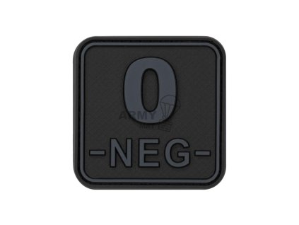 Bloodtype Square Rubber Patch 0 Neg