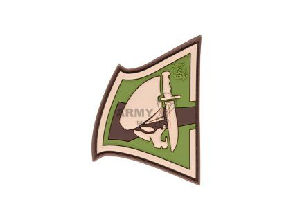 Rebel Skull Rubber Patch (Barva Green)