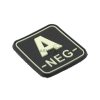 Bloodtype Square Rubber Patch A Neg