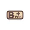 Bloodtype Rubber Patch B Pos (Barva Multicam)