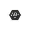 Bloodgroup Hexagon Rubber Patch AB Pos (Barva SWAT)
