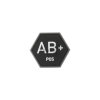 Bloodgroup Hexagon Rubber Patch AB Pos