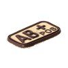 Bloodtype Rubber Patch AB Pos (Barva Blackops)