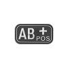Bloodtype Rubber Patch AB Pos (Barva Blackops)