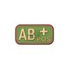 Bloodtype Rubber Patch AB Pos (Barva Blackops)