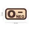 Bloodtype Rubber Patch 0 Neg (Barva Blackops)