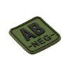 Bloodtype Square Rubber Patch AB Neg (Barva Blackops)