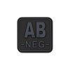 Bloodtype Square Rubber Patch AB Neg (Barva Blackops)